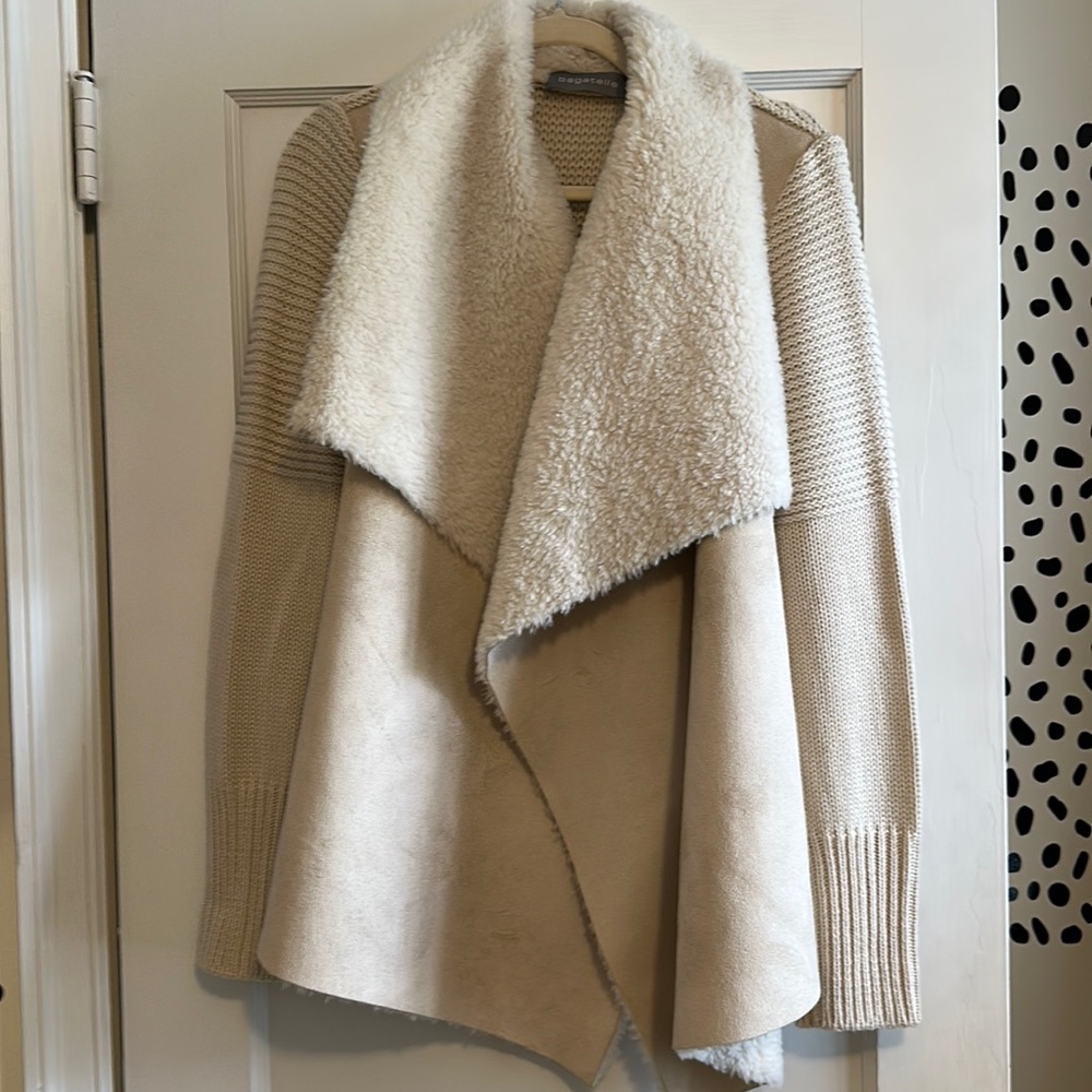 Faux fur cardigan
